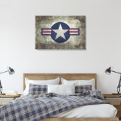 Roundel im Retro-Stil der USAF Leinwanddruck (Insitu (Schlafzimmer))