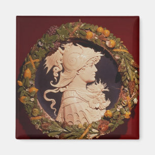 Roundel mit einem Profilporträt Magnet