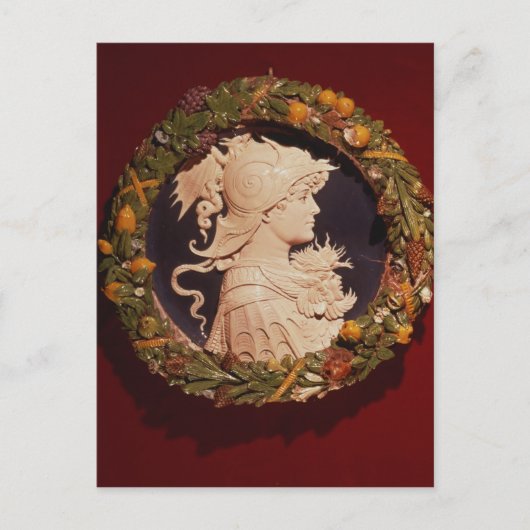 Roundel mit einem Profilporträt Postkarte (Vorderseite)