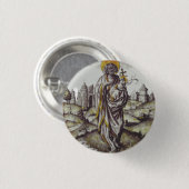 Roundel mit Saint John The Baptist Button (Vorne & Hinten)