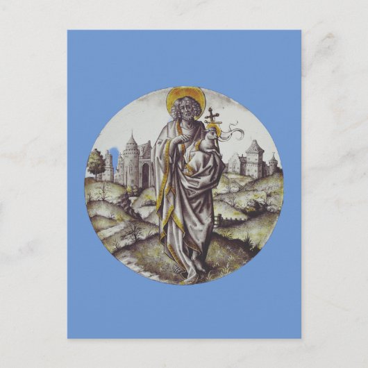 Roundel mit Saint John The Baptist Postkarte (Vorderseite)