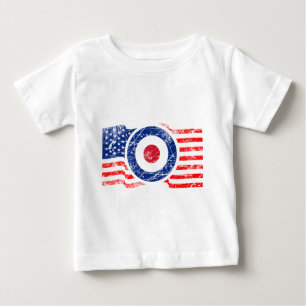 Roundel Mod USA Target Scooter Baby T-shirt