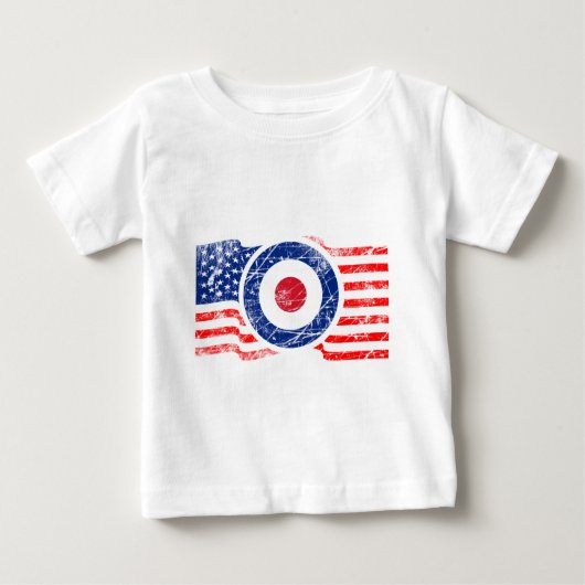 Roundel Mod USA Target Scooter Baby T-shirt (Vorderseite)
