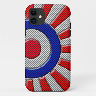Roundel Sunburst Carbon Fibre Style Case-Mate iPhone Hülle