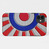Roundel Sunburst Carbon Fibre Style Case-Mate iPhone Hülle (Rückseite (Horizontal))