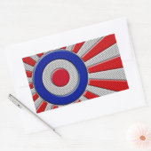 Roundel Sunburst Design Carbon Fibre Style Dekorat Rechteckiger Aufkleber (Umschlag)