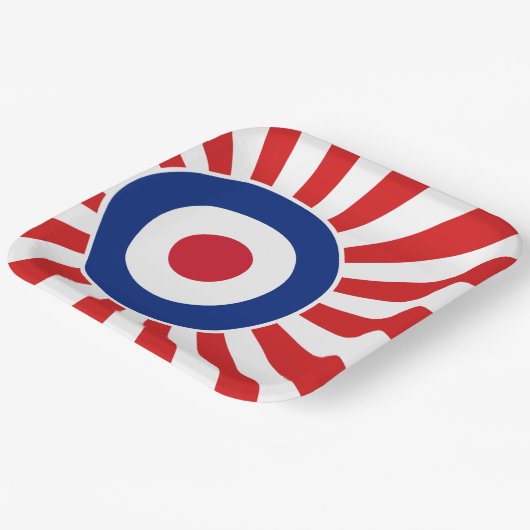 Roundel Target Mod JAPAN Zielmotorroller Pappteller (Gewinkelt)
