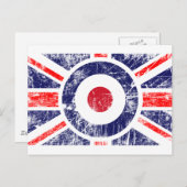 Roundel Target Mod UK Ziel Union Jack Postkarte (Vorne/Hinten)