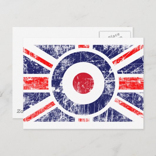 Roundel Target Mod UK Ziel Union Jack Postkarte (Vorne/Hinten)