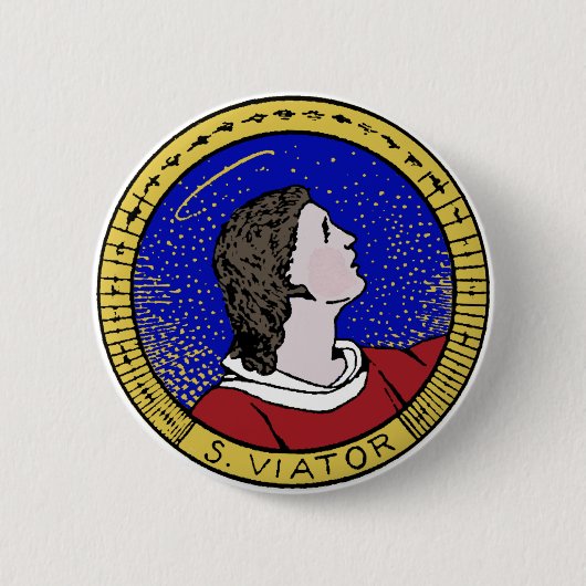 Roundel von St Viator von Lyon, Katechist (LD 01) Button (Vorderseite)