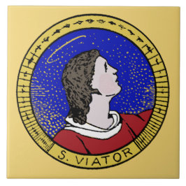 Roundel von St Viator von Lyon, Katechist (LD 01) Fliese
