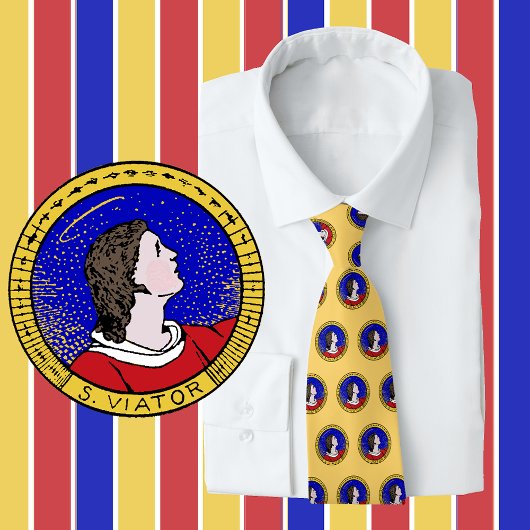 Roundel von St Viator von Lyon, Katechist (LD 01) Krawatte
