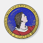 Roundel von St Viator von Lyon, Katechist (LD 01) Magnet (Vorne)