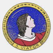 Roundel von St Viator von Lyon, Katechist (LD 01) Runder Aufkleber (Vorderseite)