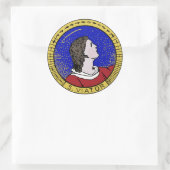 Roundel von St Viator von Lyon, Katechist (LD 01) Runder Aufkleber (Tasche)