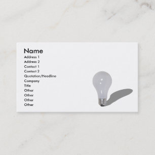 RoundLightbulb062210Shadows, Name, Adresse 1, A… Visitenkarte