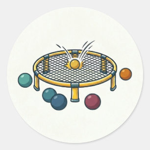 Roundnet Runder Aufkleber