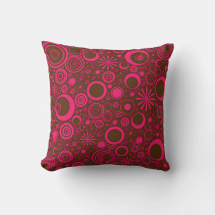 Rounds Pink-Brown Throw Kissen