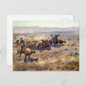 Roundup 1913 - Charles Marion Russell Postkarte (Vorne/Hinten)