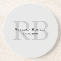 Roundweiß-graue Monogram-Manager