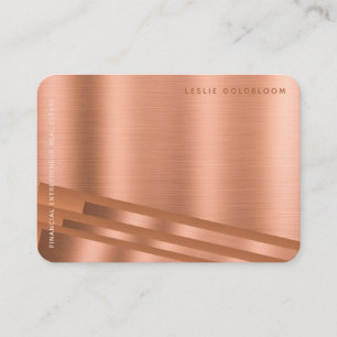 ROUNTER ECKER THICK CARD COPPER METALLIC SEHEN VISITENKARTE