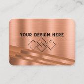 ROUNTER ECKER THICK CARD COPPER METALLIC SEHEN VISITENKARTE (Rückseite)