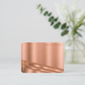 ROUNTER ECKER THICK CARD COPPER METALLIC SEHEN VISITENKARTE (Stehend Vorderseite)