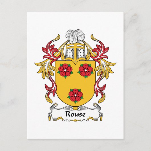 Rouse Familienwappen Postkarte (Vorderseite)