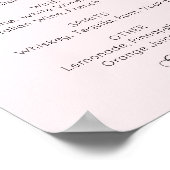 Roush simple Skript Hochzeit Bar. Alkohol Poster (Ecke)