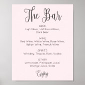 Roush simple Skript Hochzeit Bar. Alkohol Poster (Vorne)