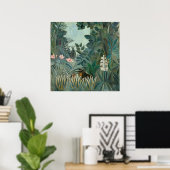 Rousseau Äquatoriale Dschungelmalerei Poster (Heimbüro)