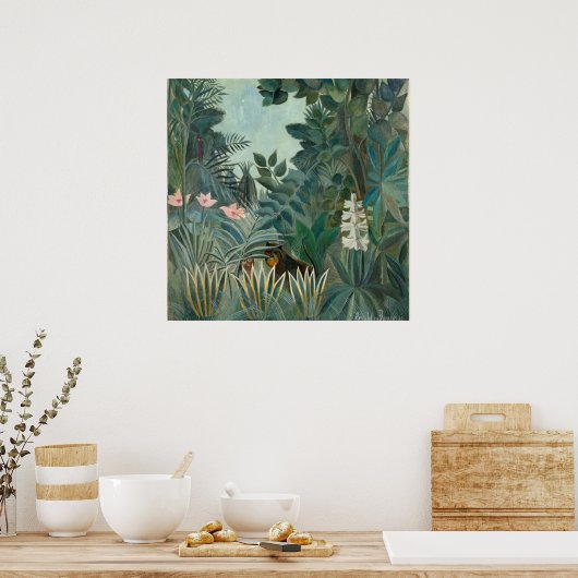 Rousseau Äquatoriale Dschungelmalerei Poster (Küche)