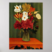 Rousseau - Bouquet von Blume mit einer Zweigstelle Poster (Vorne)