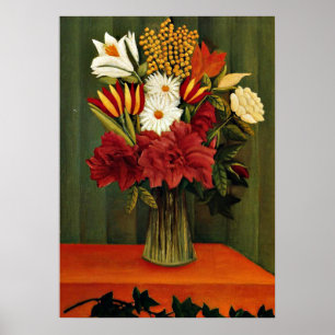 Rousseau - Bouquet von Blume mit einer Zweigstelle Poster