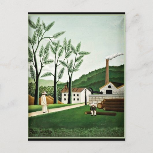 Rousseau - Das Sägewerk in Bievres , schöne Kunst Postkarte (Vorderseite)