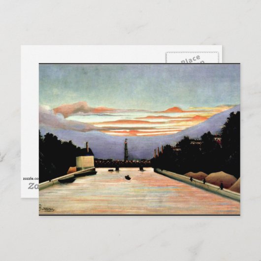 Rousseau - Der Eiffelturm, schöne Kunst Postkarte (Vorne/Hinten)