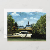 Rousseau - Die Ile de la Cite, schöne Kunst Postkarte (Vorne/Hinten)