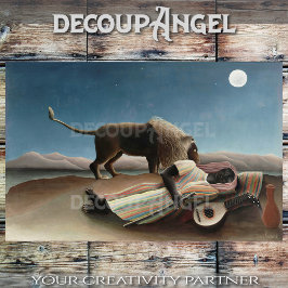 Rousseau - Die schlafende Sinti und Roma-Decoupage Seidenpapier