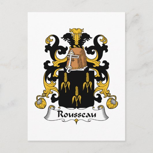 Rousseau Familienwappen Postkarte (Vorderseite)