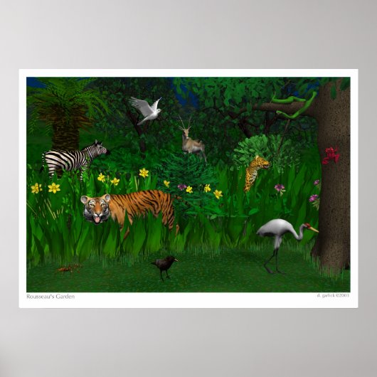 Rousseau-Garten Poster (Vorne)