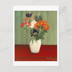 Rousseau Gemälde eines Blumenstraußes Postkarte