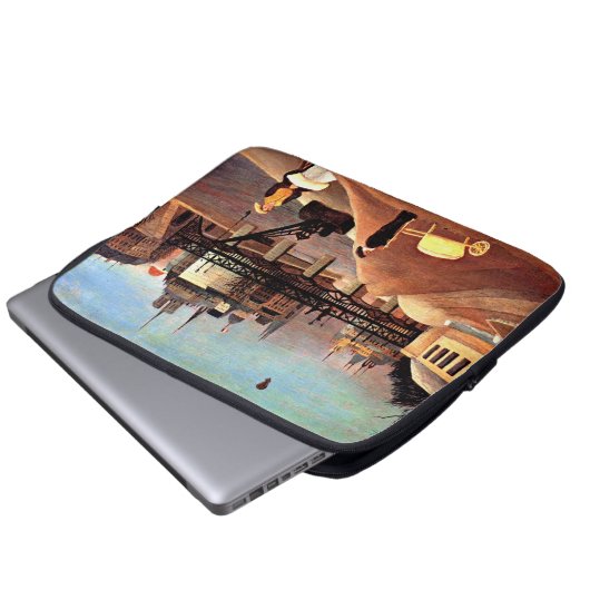 Rousseau - Ile Saint Louis und Notre Dame Laptopschutzhülle (Vorne Knopf)