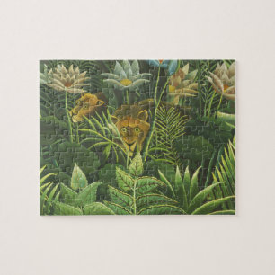 Rousseau Jungle Tropical Lion Kunst, Dichtung und  Puzzle