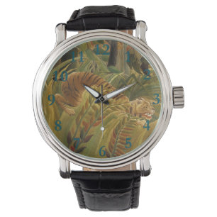 Rousseau Jungle Tropical Tiger Art Armbanduhr