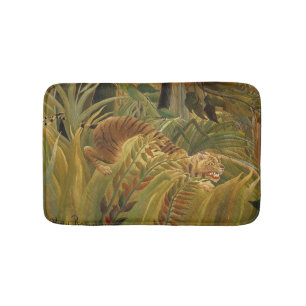 Rousseau Jungle Tropical Tiger Art Badematte