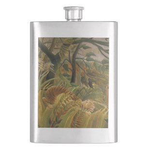 Rousseau Jungle Tropical Tiger Art Flachmann