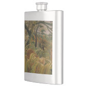 Rousseau Jungle Tropical Tiger Art Flachmann (Links)