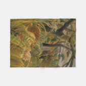 Rousseau Jungle Tropical Tiger Art Fleecedecke (Vorderseite (Horizontal))