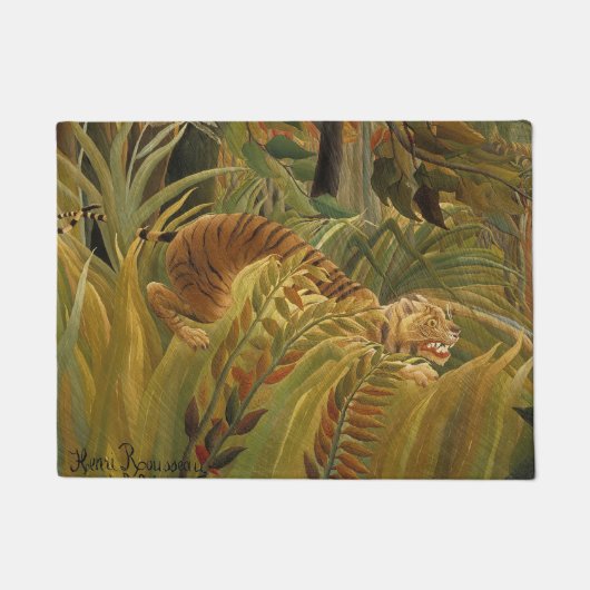 Rousseau Jungle Tropical Tiger Art Fußmatte (Vorderseite)