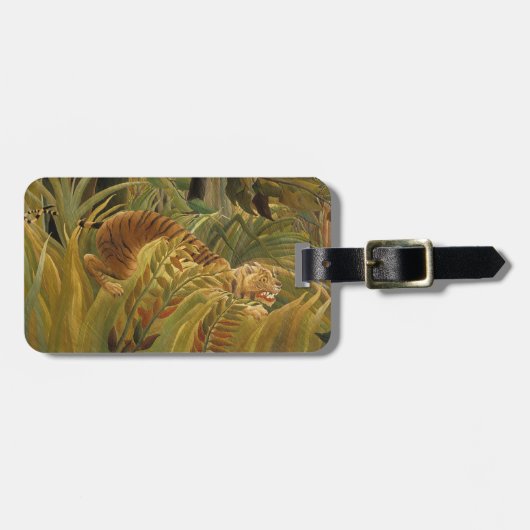 Rousseau Jungle Tropical Tiger Art Gepäckanhänger (Vorderseite horizontal)